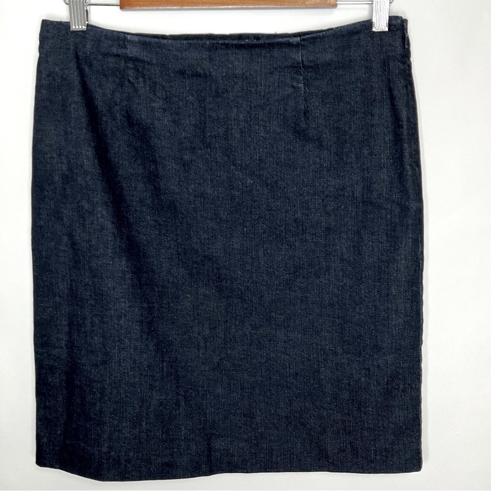 J Jill Moonlight Dark Stretch Denim Skirt